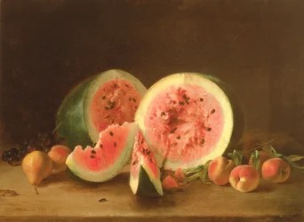 Stilleben med vandmelon, 1865